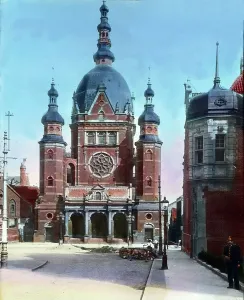 Impression encadrée : Danzig. Von den neueren bâtiments la synagogue construite par les communautés
