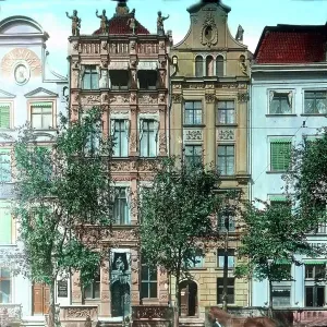 Impression encadrée : Danzig. Une autre décoration du quartier de Langemarck est le Steffensche Haus 