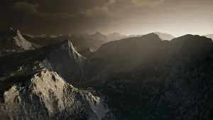 Dramatic Sky Landscape Impressions: Dramatic sky over steps in a mountain