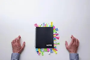 Sticky Note Organization Impressions: Notepad full of sticky notes