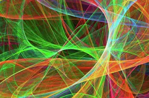 Superstring Theory Impressions: Superstrings, conceptual computer artwork