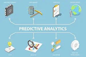 Big Data Analysis Impressions: 3D Isometric Flat Vector Illustration of Big Data Analysis