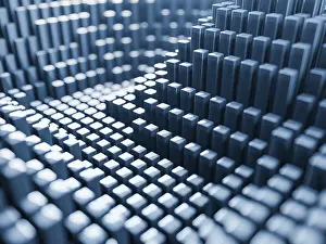High Quality 3d Illustration Impressions: 3d render of abstract data structure