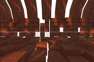 Œuvre D'art Géométrique Impressions: Rendu 3D de fonds abstraits.