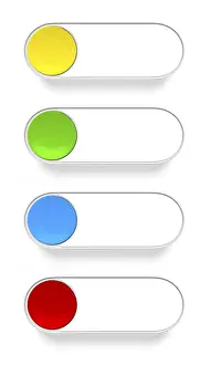 Blockchain Technology Symbol Impressions: 3d rendering of a push button in different colors