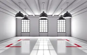 Studio Photography Backgrounds Impressions: 3D rendering of a studio background