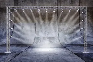 Deserted Studio Shot Impressions: 3D rendering of a studio background
