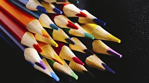Colored Pencils Impressions: Abstract background for creativity