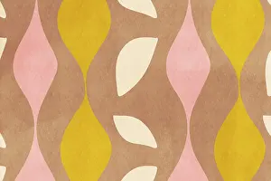 Colourful Abstract Artwork Impressions: An abstract background featuring an array of organically shaped forms in pink