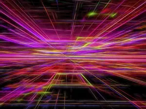Art Numérique Impressions: Arrière-plan brillant abstrait - image générée par ordinateur.