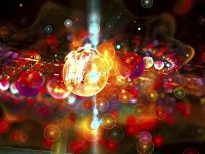 Fractal Art Background Impressions: Abstract bright festive background - computer-generated image