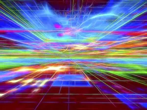 Abstract Technology Background Impressions: Abstract bright technology background - computer-generated image