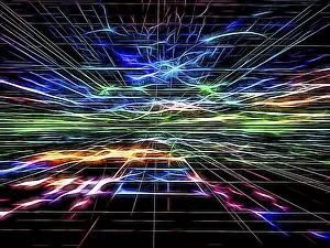 Abstract Technology Background Impressions: Abstract bright technology background - computer-generated image