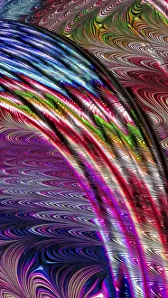 Fractal Art Design Impressions: Abstract colourful background - computer-generated image