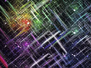 Computer Generated Images Impressions: Abstract computer-generated image - randomly lines