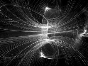 Fractal Geometry Background Impressions: Abstract dark background - computer-generated image