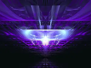 Artificial Lighting Effects Impressions: Abstract esoteric or sci fi background - computer-generated 3d illustration