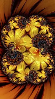 Abstract Fractal Background Impressions: Abstract festive background - computer-generated image