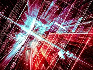 Abstract Computer Graphics Impressions: Abstract future technology background - computer-generated image