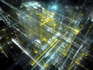 Computer Generated Image Impressions: Abstract glass blur - computer-generated image