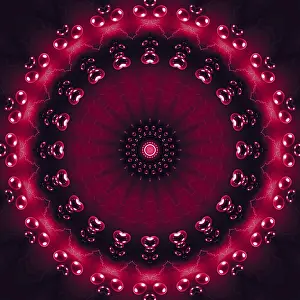Abstract Radial Pattern Impressions: Abstract magic radial pattern with transparent bubbles