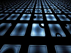 Abstract Fractal Background Impressions: Abstract perspective background - computer-generated image