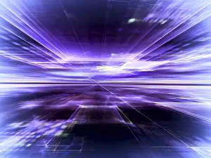 Fractal Art Background Impressions: Abstract perspective background computer-generated image
