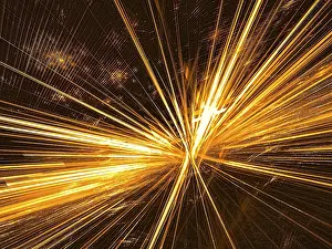 Fractal Geometry Background Impressions: Abstract rays burst - computer-generated image