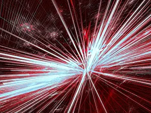 Fractal Geometry Background Impressions: Abstract rays burst - computer-generated image