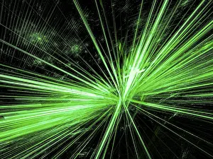 Abstract Technology Picture Impressions: Abstract rays burst - computer-generated image