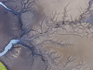 Icelandic River Landscape Impressions: Abstract structures in the riverbed
