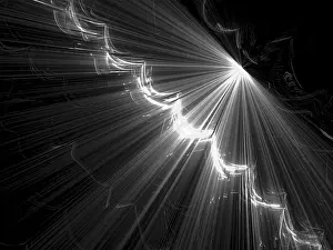 Fractal Art Design Impressions: Abstract tech background - computer-generated image