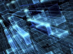 Abstract Tech Background Impressions: Abstract tech background - computer-generated image