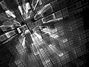 Abstract Tech Background Impressions: Abstract tech background - computer-generated image