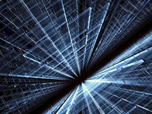 Contemporary Architectural Style Impressions: Abstract tech background - computer-generated image