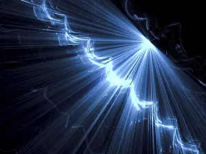 Fractal Art Design Impressions: Abstract tech background - computer-generated image