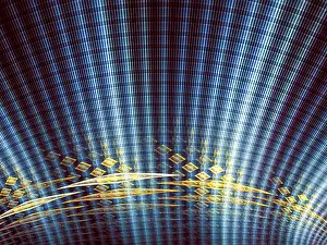 Fractal Art Design Impressions: Abstract tech background - computer-generated image