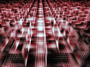 Plain Red Background Image Impressions: Abstract tech red background - computer-generated 3d illustration