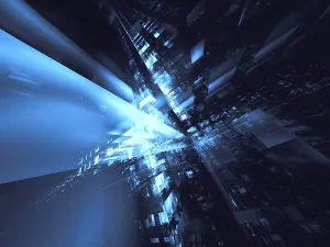 Virtual Reality Concept Impressions: Abstract tech, vr or sci fi background - computer-generated 3d illustration