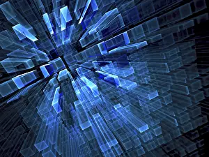 Abstract Technology Background Impressions: Abstract technology background - computer-generated image