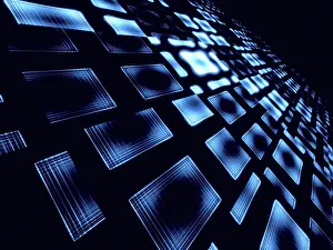 Abstract Technology Background Impressions: Abstract technology background - computer-generated image