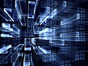 Abstract Technology Background Impressions: Abstract technology background - computer-generated image