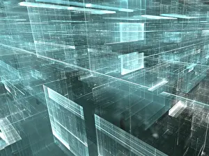 Abstract Technology Background Impressions: Abstract technology background - computer-generated image
