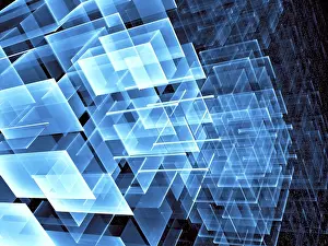 Web Design Background Image Impressions: Abstract technology or sci-fi background - computer-generated 3d illustration