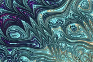 Fractal Geometry Design Impressions: Abstract wavy background - computer-generated image