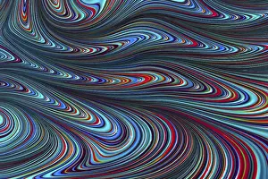 Abstract Fractal Background Impressions: Abstract wavy background - computer-generated image
