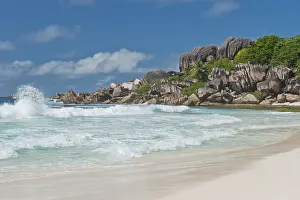 Deserted African Coastline Impressions: Anse Source dArgent Beach
