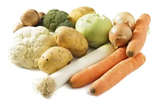 Close Up Vegetable Detail Impressions: Assorted vegetables
