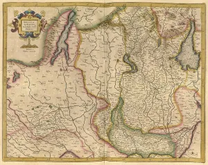 Black And White Cartography Impressions: Atlas, map from 1623, Emilia Romagna
