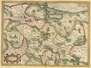 Digitally Restored Maps Impressions: Atlas, map from 1623, Mark Brandenburg